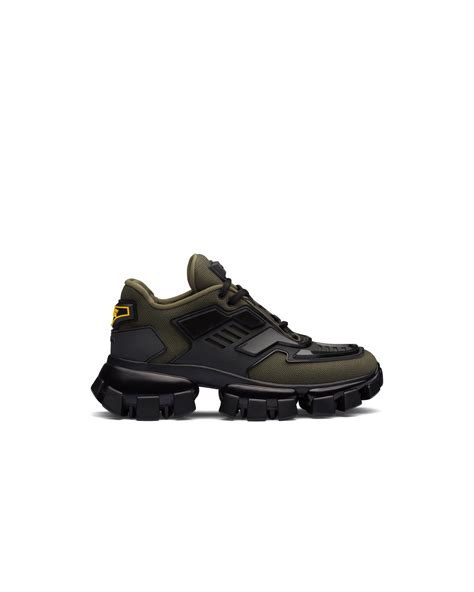 black and green prada cloudbust|Prada black cloudbust sneakers.